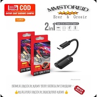 MM - Splitter audio fleco spc 60 2 in 1 type c connection audio type C 2 in 1 Spliter Jack audio hig