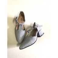 H06 heels glitter silver