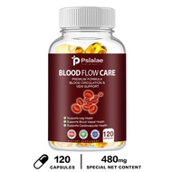 BLOOD FLOW CARE Supplement 120 Capsules Contains Niacin L-Arginine Ginger Cayenne Hawthorn Diosmin B