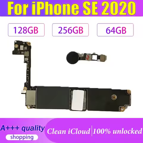 For iPhone SE 2020 Motherboard Clean iCloud 64G Mainboard With System 256GB Logic Board 128GB Full F