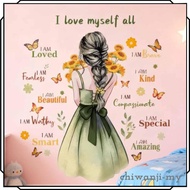 [ChiwanjifcMY] Inspirational Quotes Wall Sticker Wall Decor Butterfly Motivational Wall Decal