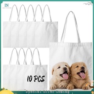 【bairddoro】Sublimation Tote Bags Blanks 15 X 13 Inch Polyester Canvas Tote for DIY Crafting Heat Tra