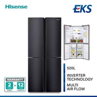 Hisense 4 Door Inverter Fridge Refrigerator (520L) RQ515N4AB1