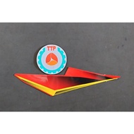 Front sticker Ex 09 RC Red Black with Yellow thread Right (Red Black car) Wheel Rim 1S97 (1 Piece)