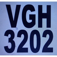 Number plate motorsikal (arial font)