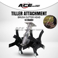 TILLER ATTACHMENT BRUSH CUTTER HEAD 4 BLADE | 7T | 26mm | TILLER HEAD | SOIL LOOSENING