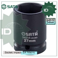 Socket 3/ 4" 34512 DR.6PT Metric Impact Socket 24MM SATA