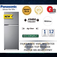 Panasonic Inverter 2-Door Top Freezer Fridge 450L NR-BD460VPMY [Fast &amp; Safe Delivery]-Panasonic Warranty Malaysia