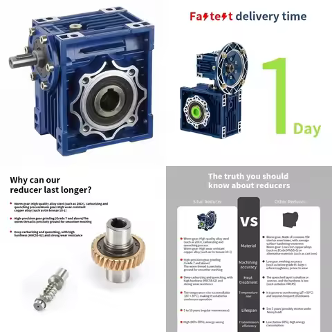 Aluminium Nmrv Gear Reducer Worm Gearbox Construction/Farm Customizable ODM Supported Chenxin