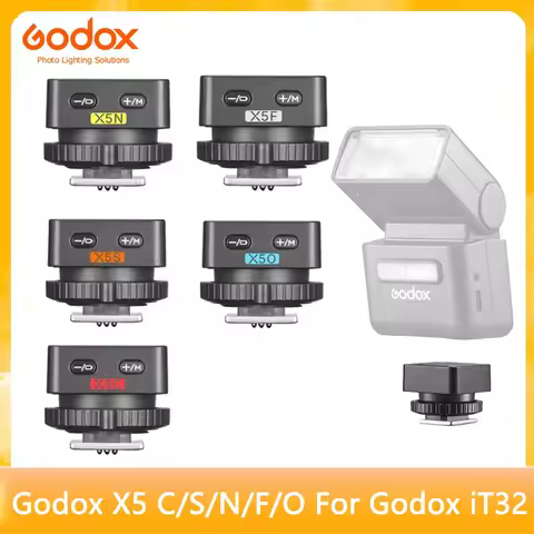 New Godox X5 2-in-1 Hotshoe & Wireless Trigger - TTL HSS 2.4G for Godox iT32, Compatible with Olympu