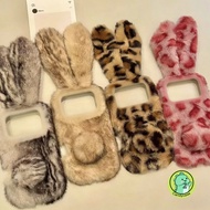 Cute Plush Leopard Phone Case For Realme GT Neo6 Neo5 SE Neo3 Neo3T Neo2 Neo2T X7 Max X3 X2 Pro XT X