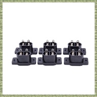 (R Q S E)6 x AC 250V 2.5A IEC320 C7 Socket Solder Cup Pins Power Connector