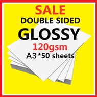 Double Sided Glossy Photo Paper Art Paper A3 Size - 50 sheets per pack