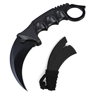 WeTop Karambit Knife, Tactical Combat Karambit Neck Knife, CS-GO Stainless Steel Tactical Knife with
