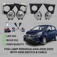 FOG LAMP H11 PERODUA AXIA 2019/2020 WITH OEM SWITCH & CABLE