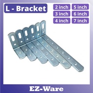 Zinc Plated Steel Metal L Bracket 2-1/2" x 2" ~ 7"/ Corner Brace/Mild Steel L Shape Bracket/Angle L Bracket/Siku L