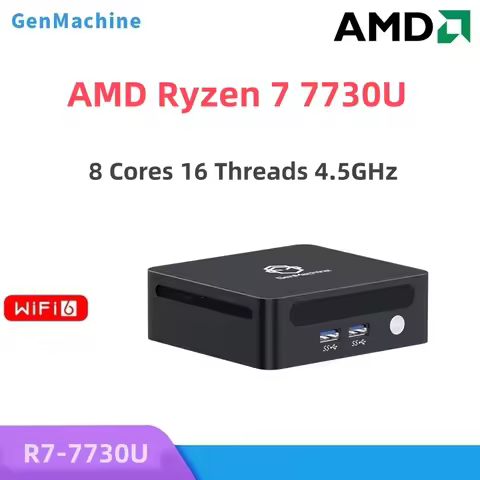Genmachine AMD Ryzen 7 7730U MINI PC 8 Core 16 Thread 2.0GHz Up to 4.5GHz TDP 15W Win11 DDR4 3200Mhz