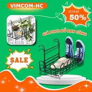 Balcony shoe drying rack with 8 drying heads - convenient balcony clothes drying rack