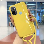 [SSNM] Softcase Sling motif nama anda sendiri OPPO A53 A33 - Case Tali OPPO A53 - Case Gantungan OPP
