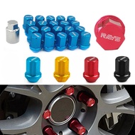 JDM RAYS Wheel Lug Nuts Racing Aluminium alloy Wheel Lug Nuts Screw M12x1.5/1.25 Length 35MM hub nut