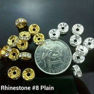 100 PCS 8MM RHINESTONE SPACER