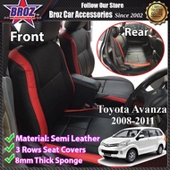 Car Seat Cover Case Semi Leather Red Black Toyota Avanza Old 2008-2011