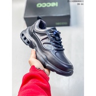 ECCO Original Order Casual Shoes First Layer Cowhide Stitching Breathable Mesh High Elastic Outsole 