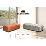 Alzo Home Bench Biasa| Anti-Scratch | Marble | Rangka Solid Wood | Ready Stock