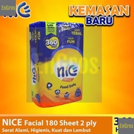 NICE360 Nice Tissue Nice Tissue 2ply Facial 360 Sheets 2 Ply Multipurpose Travel Facial Tissue
