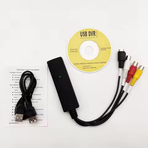 USB 2.0 Video Capture Card Audio Video TV DVD VHS DVR Capture Card USB Video Capture Device Support 