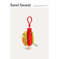Funny Plush Hamburger Keychain Accessory