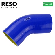 Intercooler Turbo Intake Pipe Coupler Hose 3" 76mm 45 Degree Elbow Silicone Hose Pipe RSC403