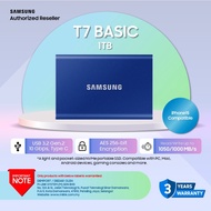 SAMSUNG SSD PORTABLE T7 (BASIC) - BLUE/RED/GREY (1TB/2TB/4TB)