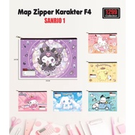 F4 ZIPPER MAP MOTIF TEXTBOOK