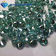 (Size 1.0-1.9 ly) Kim cương nhân tạo Mỹ Moissanite tấm màu xanh lá