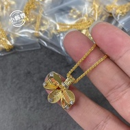 Bee Coffee Bean Necklace Female V Gold Material Light Luxury Fashion Leaf Pendant Wheat Ear Clavicle