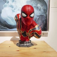 38CMChest Statue Steel Spider-Man Bust Large Hand-Made Model Decoration Statue Birthday Gift Movie Peripheral