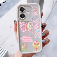 Case For OPPO A3 4G A3 Pro 5G A3X 4G A3X 5G A40 A60 5G Three-Color Flower Butterfly Phone Silicone S