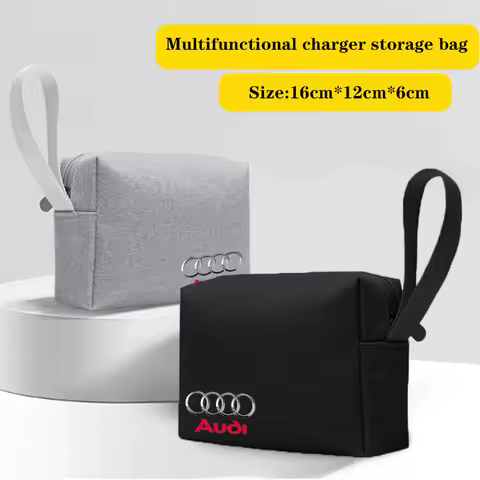 Storage Bag Cable Cord Travel Bag Card Power Bank Card Bag For Audi A1 A3 A4 A5 A6 A7 A8 Q3 Q5 Q7 Q8