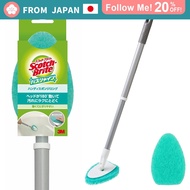 [Amazon.co.jp Exclusive] 3M Scotch-Brite Bath Shine B-549J+R Bath Cleaning Brush and Sponge, Long, R