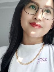 kalung wanita cewe rantai sisik naga mini polos KLG005 Perhiasan premium rodhium xuping jual titaniu