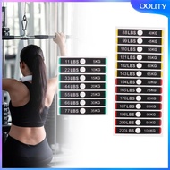 [dolity] Weight Stack Labels with Weight Pin Hole 5kg to 100kg Weight Block Label Sticker Weight Sti