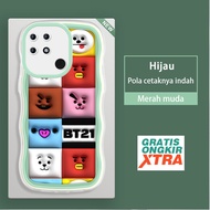 HP Jasouwe Realme 2 Pro Narzo 20 30 30A 20A 50 Pro 50i 50A Latest Q5Prime casing BTS BT21 Pattern 3D