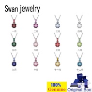 5 Necklace Swan Birthstone Swan Necklace Necklace Colorfast Swan Jewelry Silver Necklace Birthday Gi