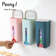 PEONY1 Plastic Bag Storage Box, Large Capacity Wall-mounted Bin Bag Storage Rack,  Rectangle PP Multiple Colors Shoe Cover Storage Box Home