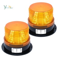 2 x Amber LED Beacon Strobe Emergency Flashing Light Warning Lamp Truck 12V 24V