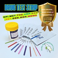 Single Urine Drugs Test Strip -  AMP | THC | MET | OPI | KET | BZD | COC | MDMA | MOP | (Lulus KKM)
