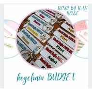 Cenderahati Keychain murid Resin with doodle and name
