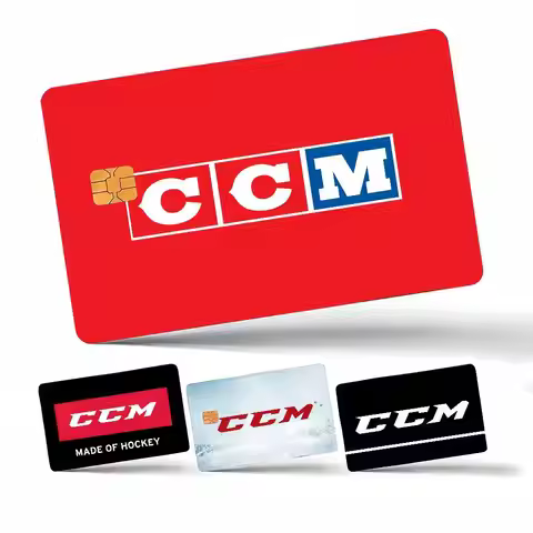 CCM Hockey Sports Cartoon 4pcs 1Set Credit Card Skin Stickers for Bank Card Bus Metro Card Sticker W
