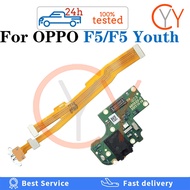 Charging Flex + MIC Board For OPPO F5 Youth Charging Ribbon Flex USB MIC Board mic Handphone Jack Mi